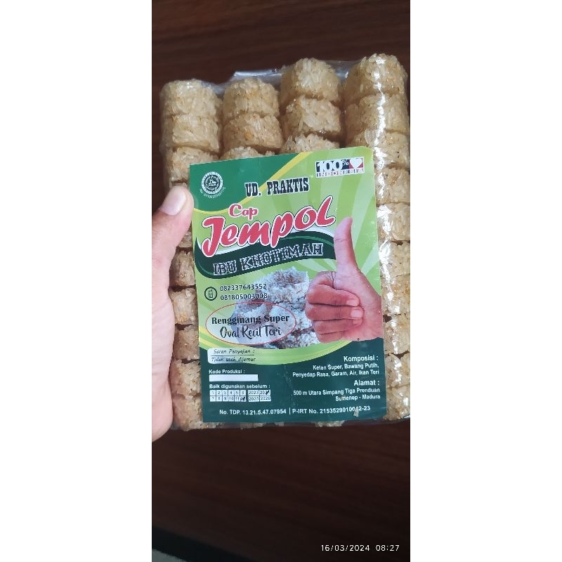 

rengginang madura cap jempol "rengginang super oval teri