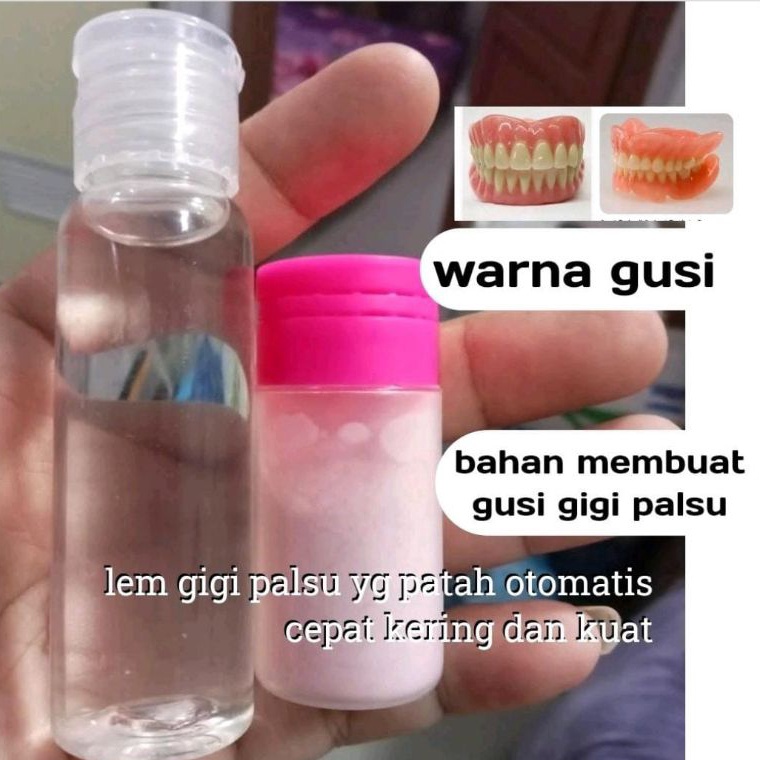 WEC234 Terbaru LEM GIGI PALSU YG PATAH OTOMATIS BAHAN PEMBUAT GUSI