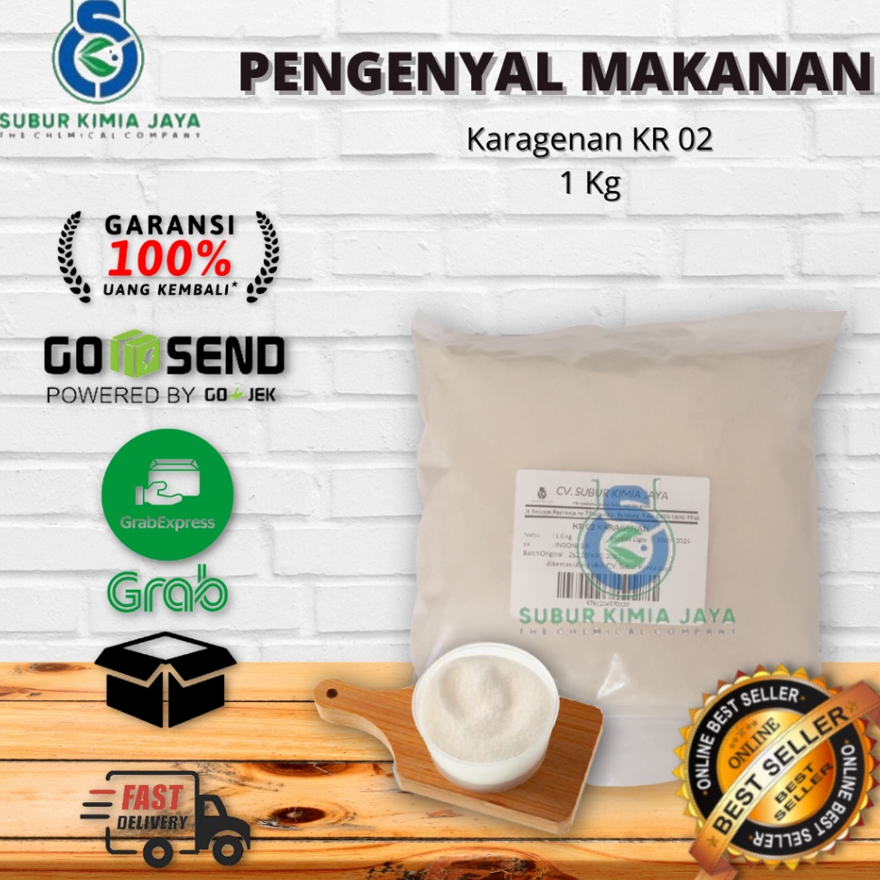 

GRR364 FREE ONGKIR Tepung Karagenan Pengeyal Makanan 1 Kg KRI 2