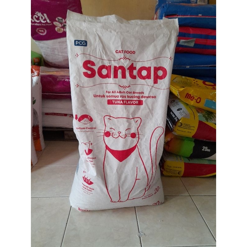 MAKANAN KUCING | SANTAP 1 KARUNG (20KG) | TERMURAH