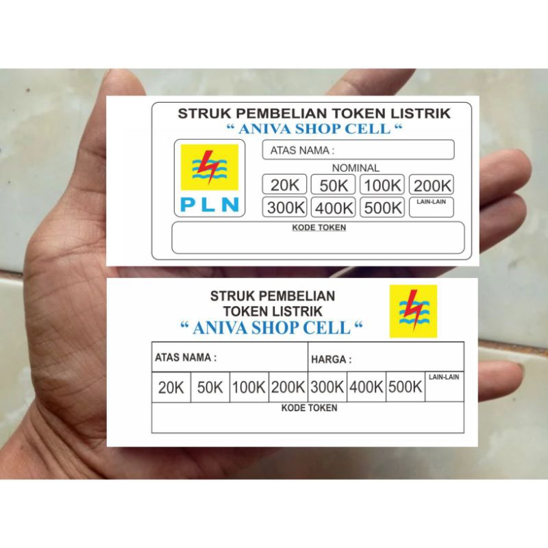 

Struk Token Listrik (Costum Nama) // Order Minimal 2 Pcs