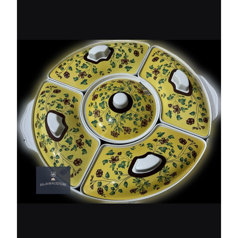 Prasmanan set motif daun, pramanan Set 5, prasmanan melamin