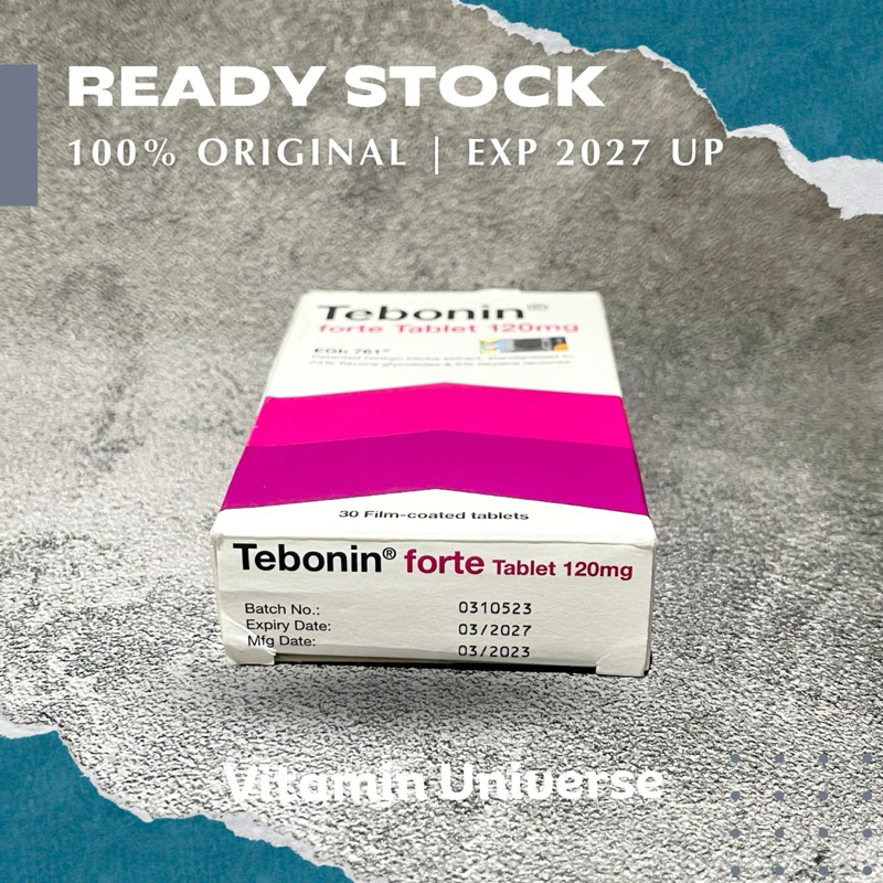 Tebonin Forte 120mg exp 2027+ 1box 30 tablet Ready Stock BISA GOJEK LANGSUNG DARI Jakarta