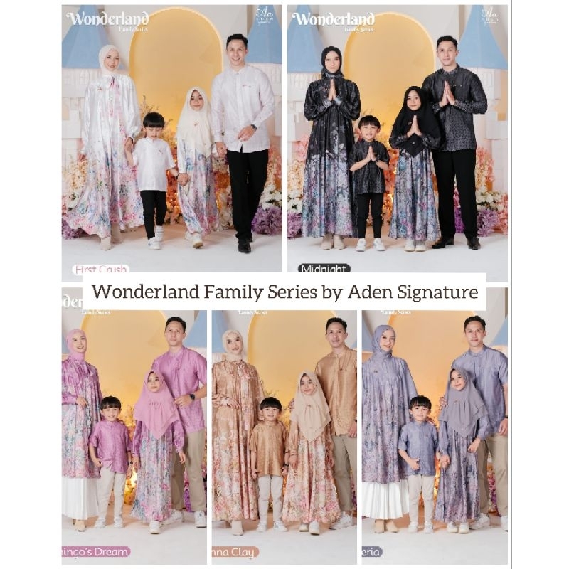 Wonderland Family Series by Aden Signature | Sarimbit Family Series by Aden Hijab