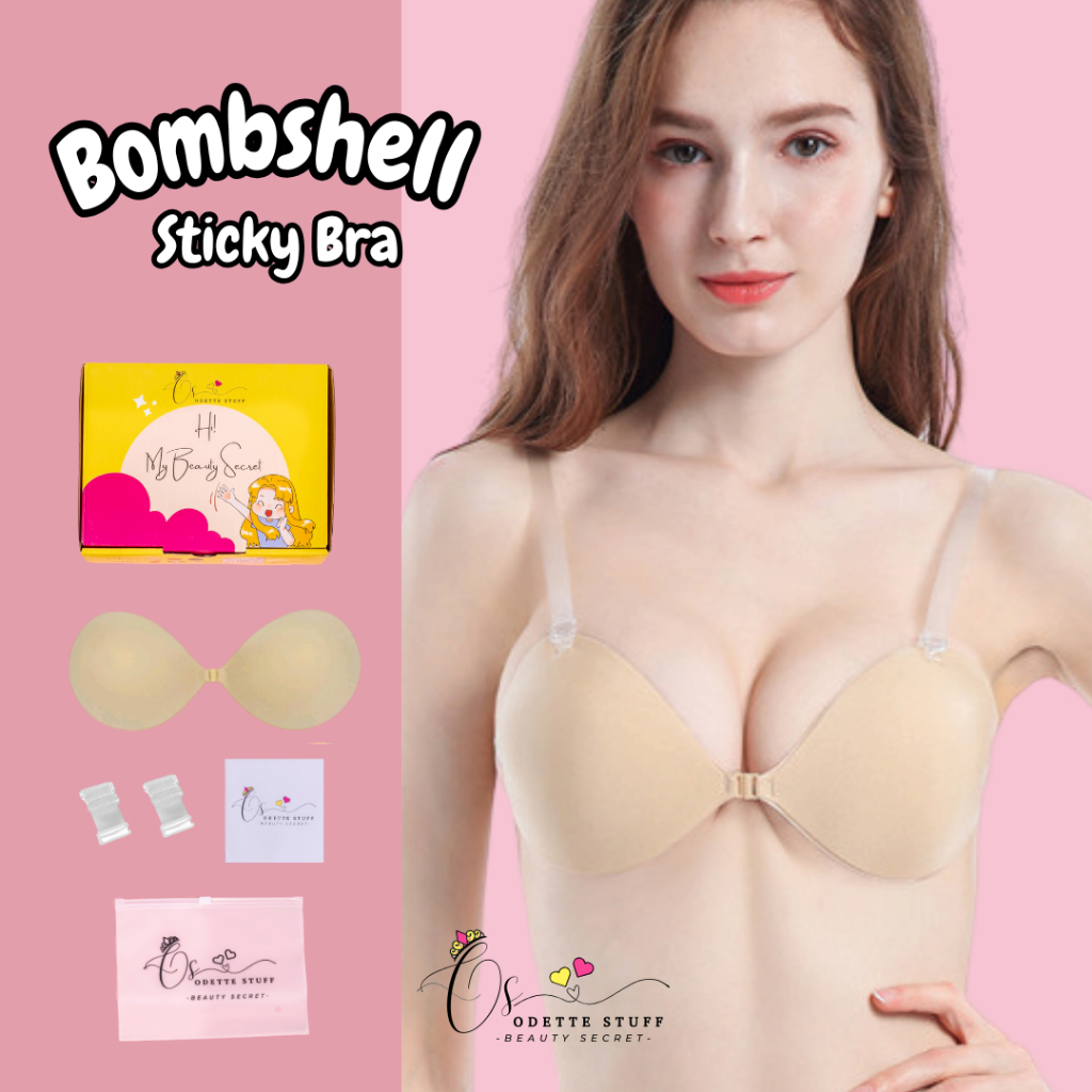 ODETTE STUFF Super Push Up Bombshell Sticky Bra | Bra Tempel Super Pushup Backless Bra | Bombshell S