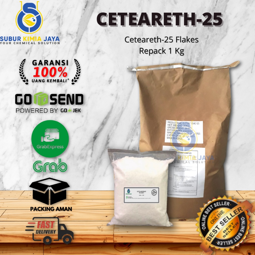 CMB978 HOT Ceteareth25 Flake  Bahan pomade waterbased  Emulsifier 1 kg