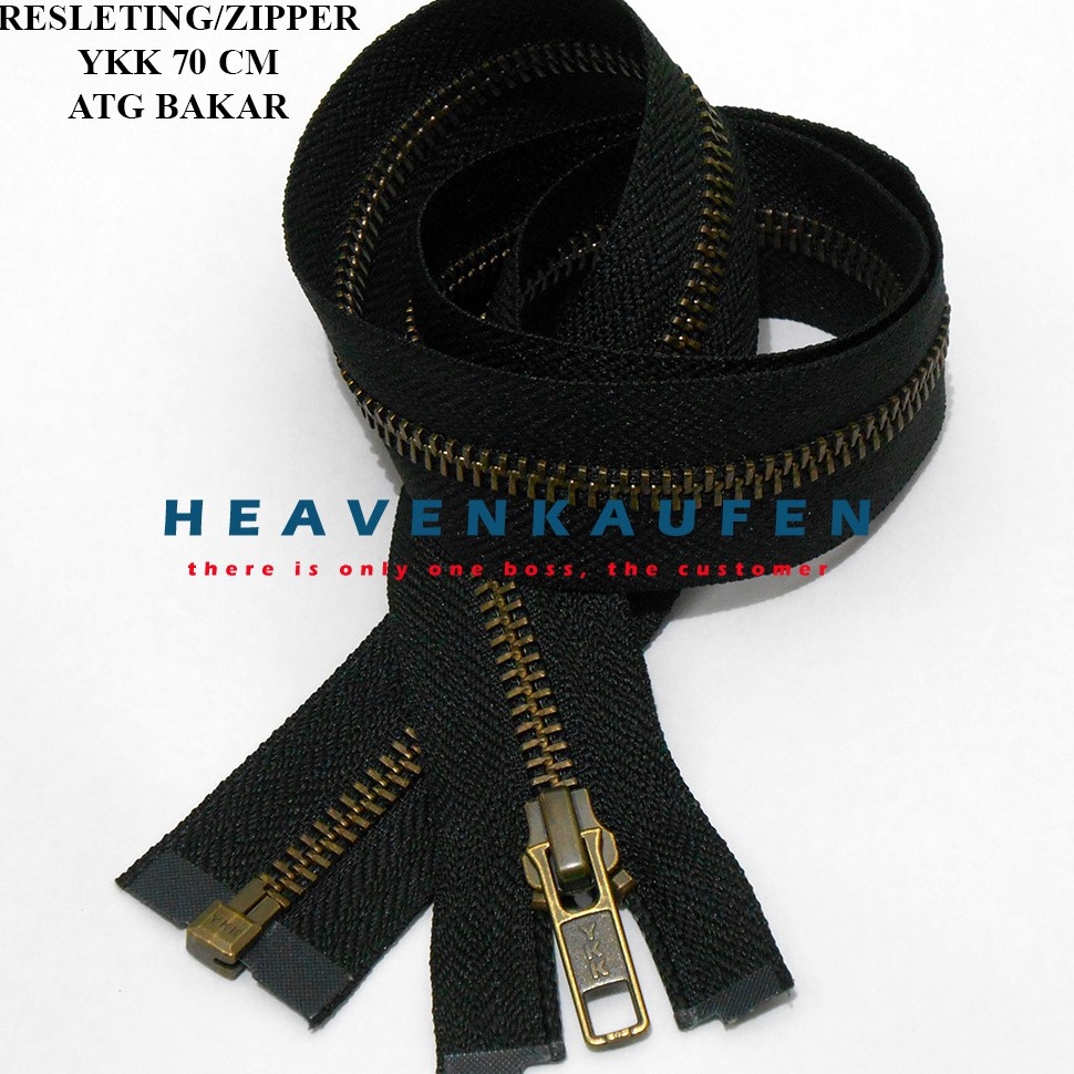 XMC196 BEST SELLER Resleting Zipper Jaket YKK 7 cm Bakar ATG
