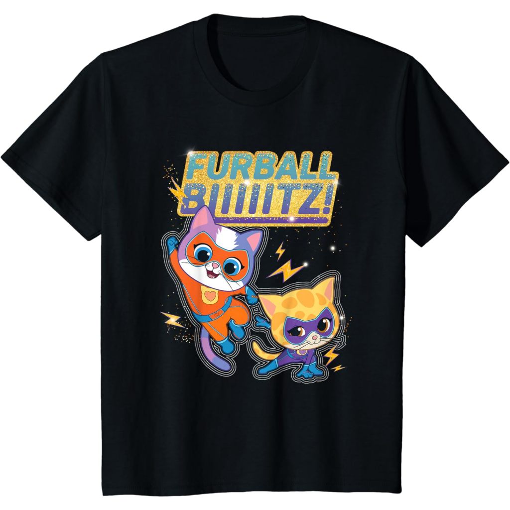 Baju Kaos Anak Distro Premium Disney Junior SuperKitties Sparks and Buddy Furball Blitz T-Shirt