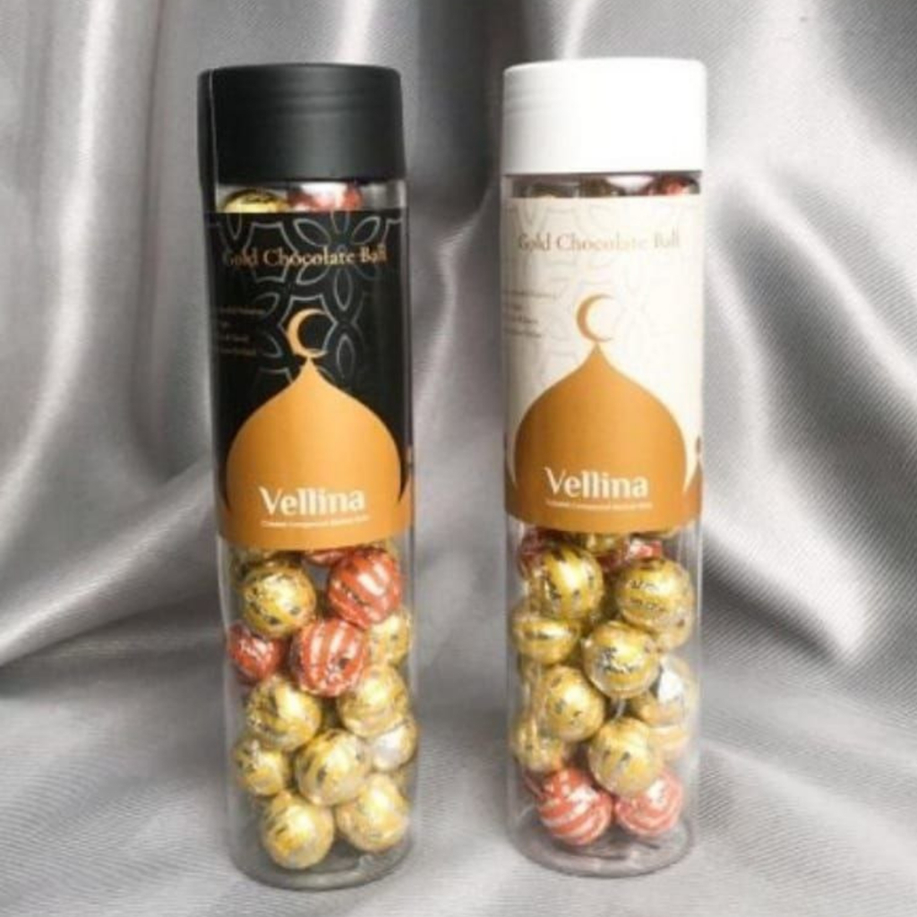 

Cokelat Ball Cemilan Lebaran Coklat Vellina Chocolate Ball Loreng