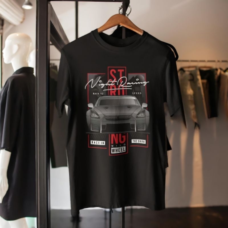 Kaos Pria Distro Racing Race In The Dark Keren Branded Tshirt Premium Aesthetic Dewasa Brand Lokal M