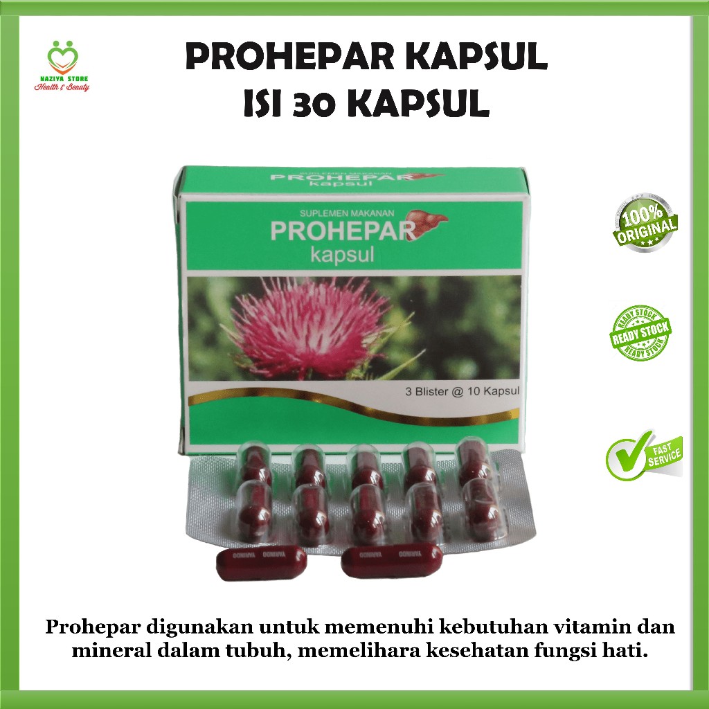 PROHEPAR Kapsul Isi 30 Kapsul (PERBOX) - suplemen untuk kesehatan hati (liver) anda