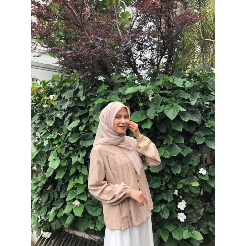 Asma - SHAFEA BLOUSE | Blouse atasan polos wanita linen