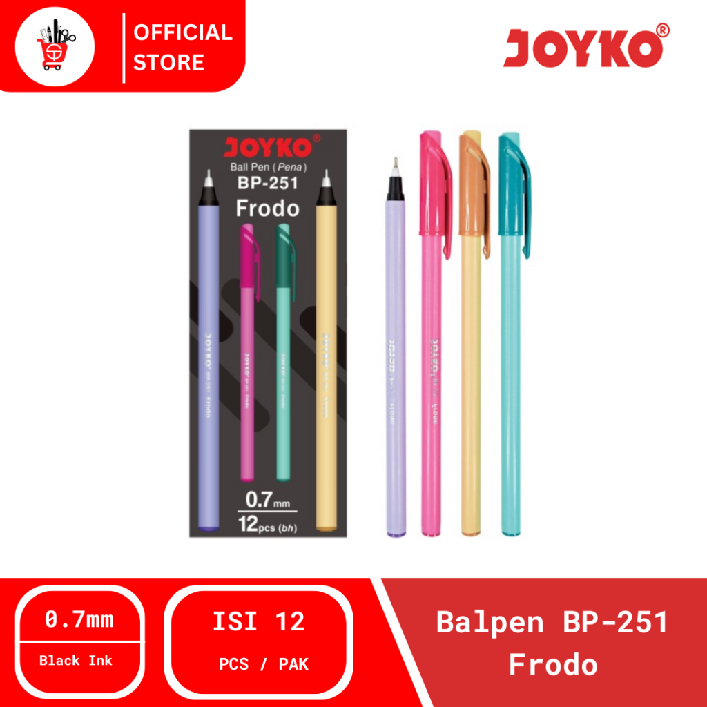 

Balpen | Ballpoint | Pulpen Joyko BP-251 Frodo (12pcs)