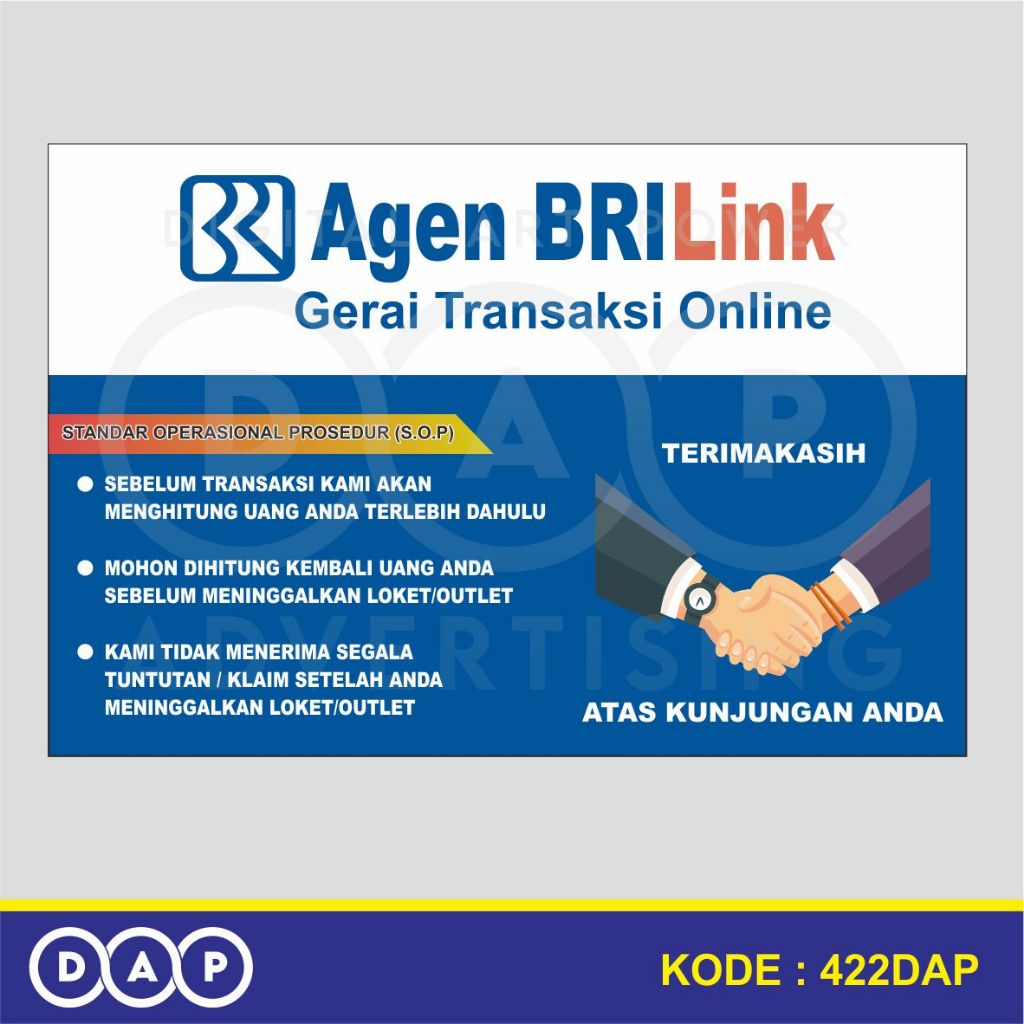 

422 - STIKER AGEN BRI LINK - VYNIL - TERBAIK