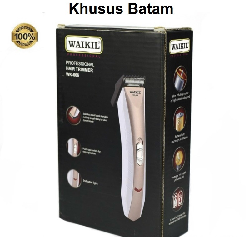 ALAT MESIN PENCUKUR RAMBUT WAIKIL WK 666 HAIR TRIMMER & CLIPPER [ Khusus Batam)