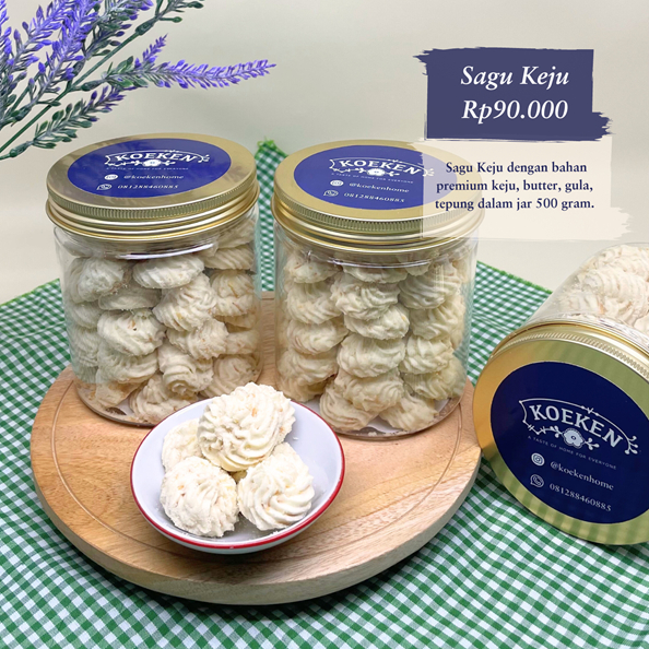 

READY - Kue Kering Sagu Keju 500ml - Sagu Keju Kemasan Toples 500 ml Hampers Premium