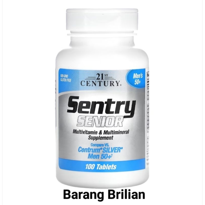21st Century Sentry Senior Multivitamin & Multimineral Suplemen Men's 50+ 100 Tablet
