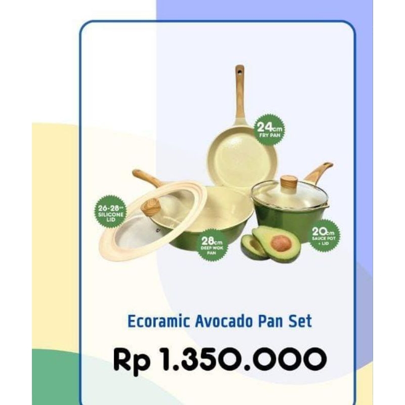 ecoramic avocado pan set