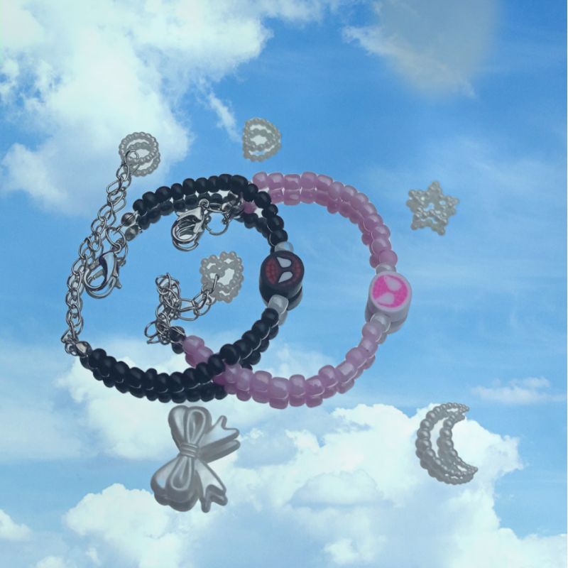 Gelang manik spiderman miles aesthetic, manik manik aesthetic couple bareng doi