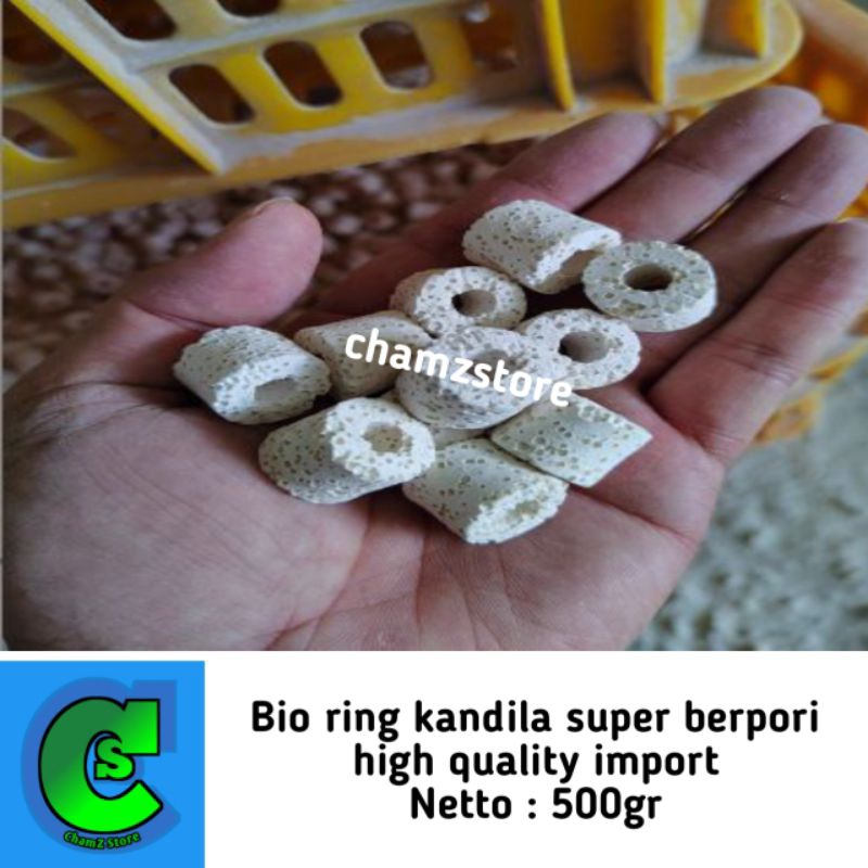 500gr media filter bioring bio ring kandila super berpori high quality import / bio ring berpori / bioring berpori