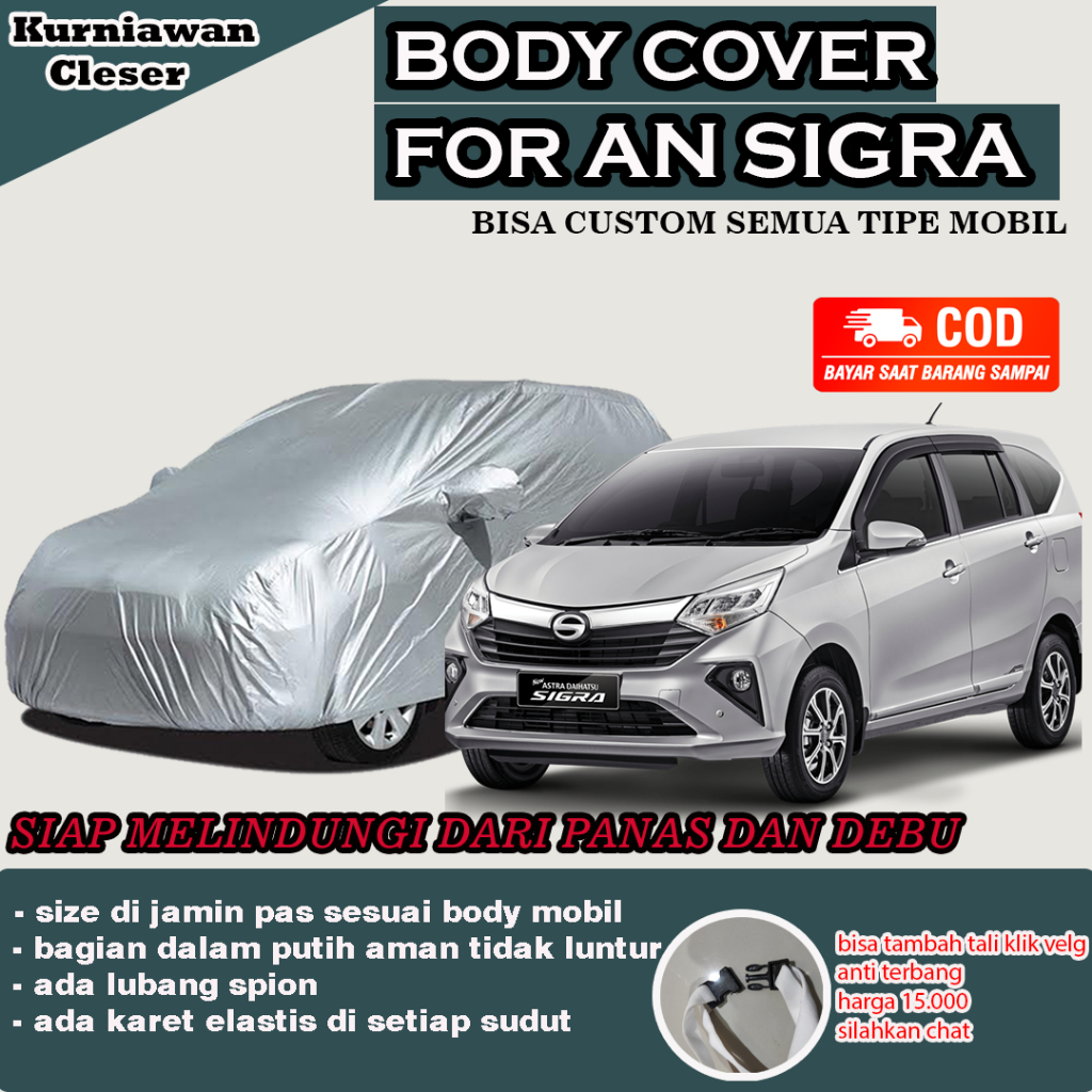 Cover Sarung Selimut Penutup Tutup Body Mobil Sigra Sarung Mobil SIGRA Selimut Mobil Daihatsu Sigra
