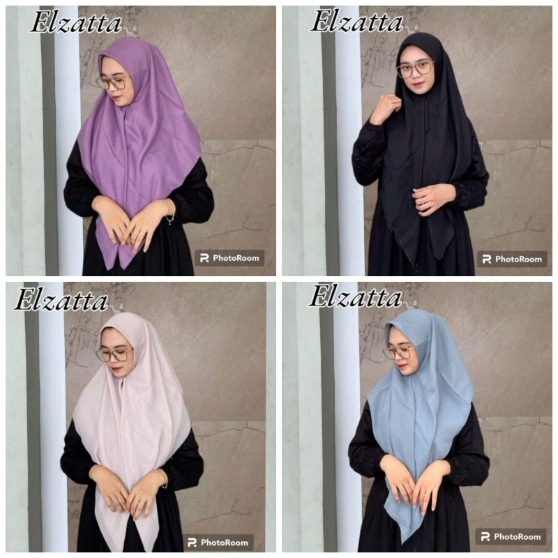 Jilbab Segiempat Elzatta Polos Voal Premium/Kerudung Elzatta