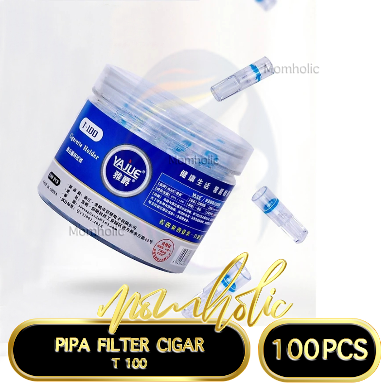 YAJUE T-100 Pipa Filter Pipa Holder Penyaring Racun Pipa Cangklong Piparokok isi 100 Pcs
