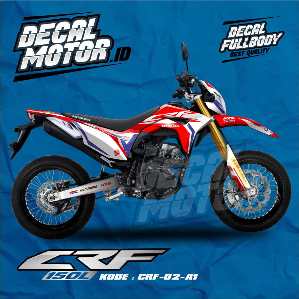 Sticker Decal CRF 150L Full Body merah putih biru - CRF