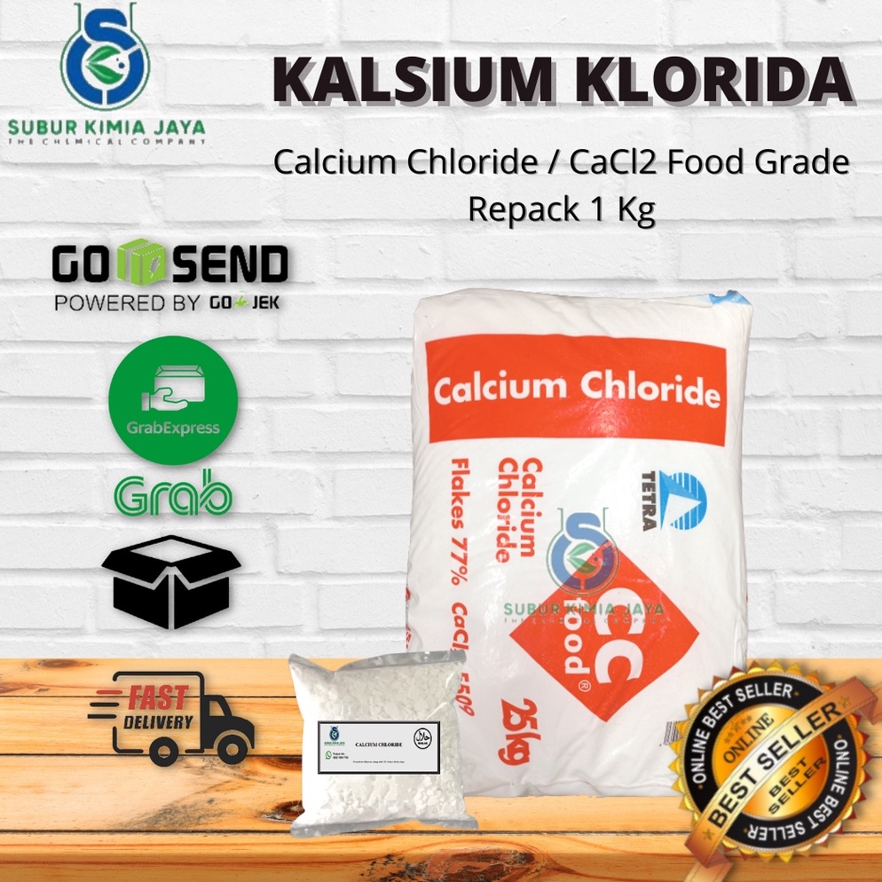 

VUG227 TERMURAH Calcium Chloride FOOD GRADE Kalsium Klorida CaCl2 1 KG