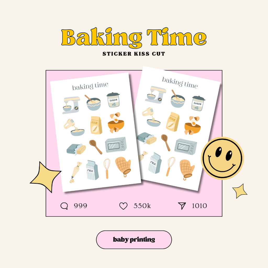 

Sticker Vinyl Kiss Cut - Baking Time [Deco Aesthetic Sticker]