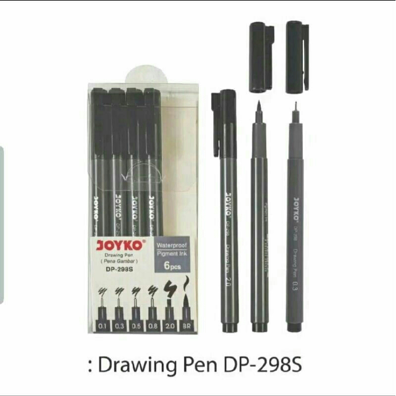 

pulpen/pena Drawing Pen Set Joyko DP-298S (isi 6 pcs)