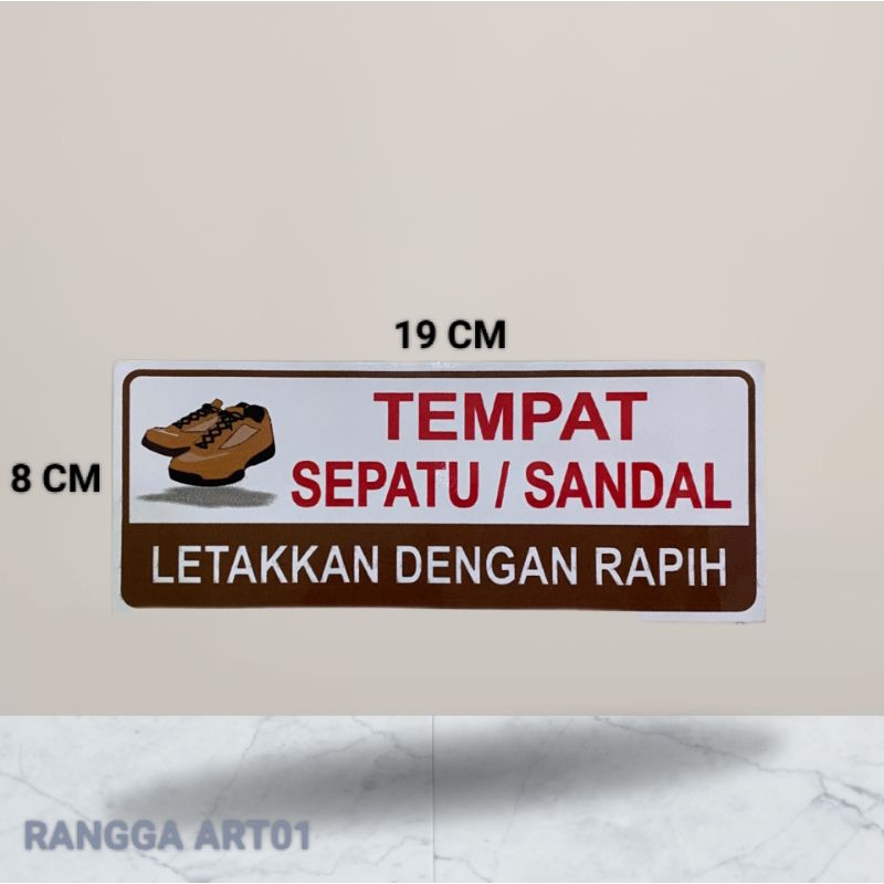 

Stiker Tempat sepatu / sandal UK 19 CM × 8 CM