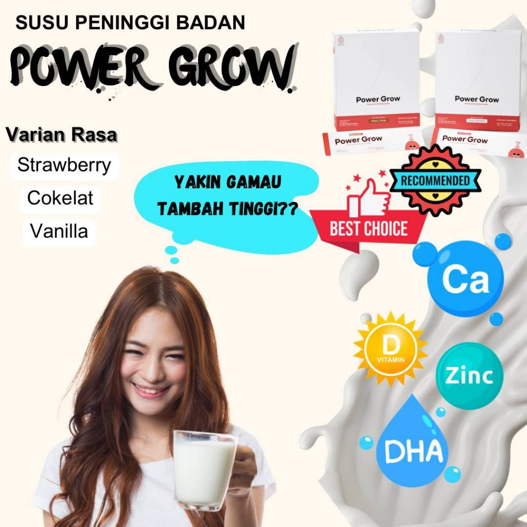 1 paket Powergrow peninggi badan anak hingga dewasa  terbaik nomor 1 didunia official store shop  pe