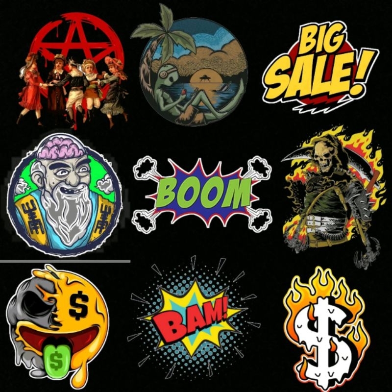 

STICKER PACK HYPEBEAST-STIKER AESTHETIC, LAPTOP, ANTI AIR ,HELM, TUMBLER