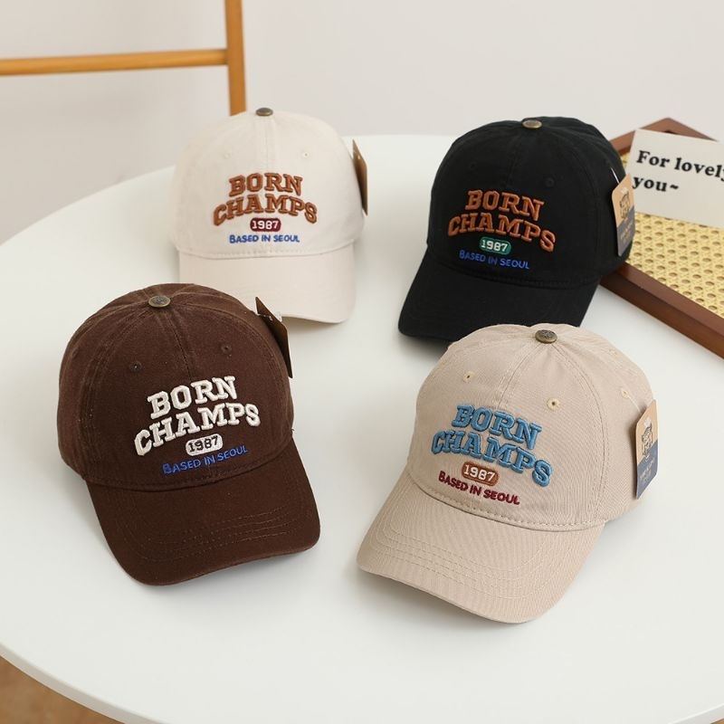 Topi Anak 3-10 thn Born Champs Seoul Bordir timbul