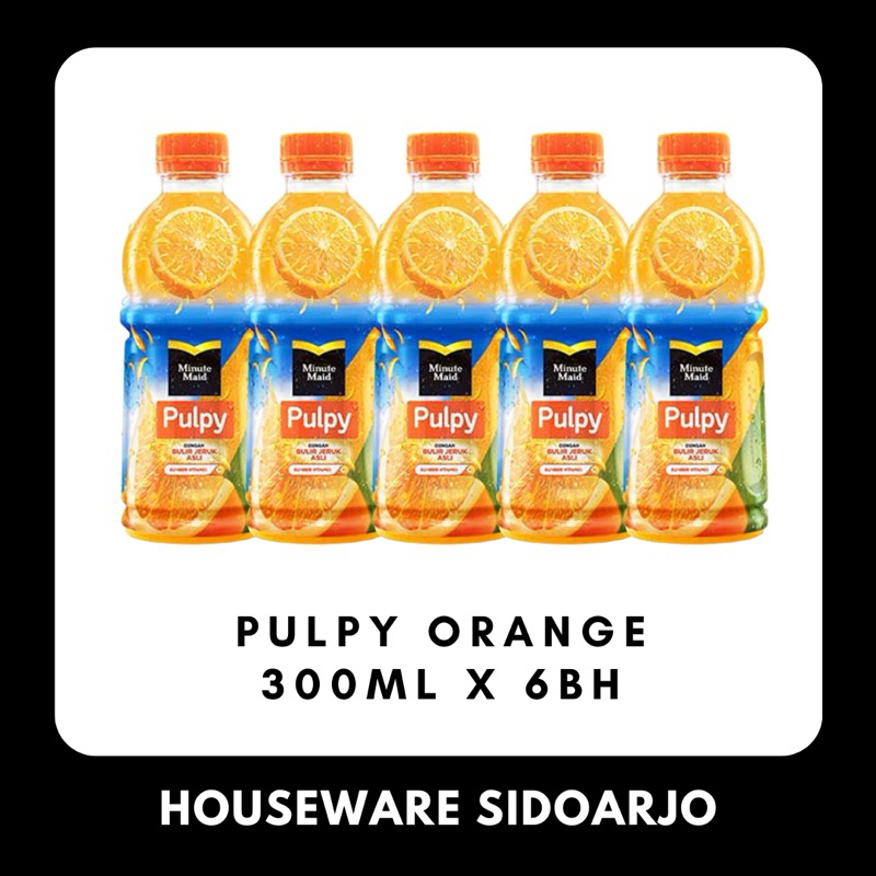 

Pulpy Orange Minute Maid Minuman Jeruk Dengan Bulir Asli 300ML Paket 6 Botol