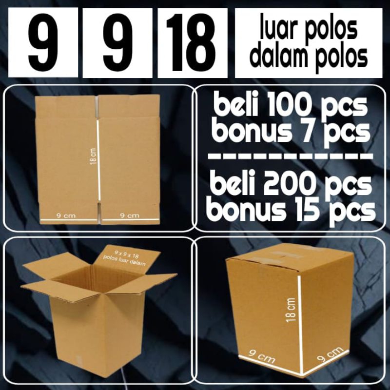 

Kardus kemasan ukuran 9x9x18