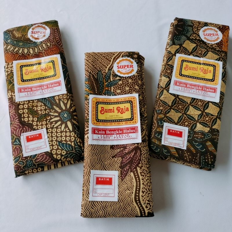 Paket Hemat Isi 3 Kain Jarik Batik Panjang Cap Bumi Raja Warna Sogan Perlengkapan Ibu Melahirkan Asl