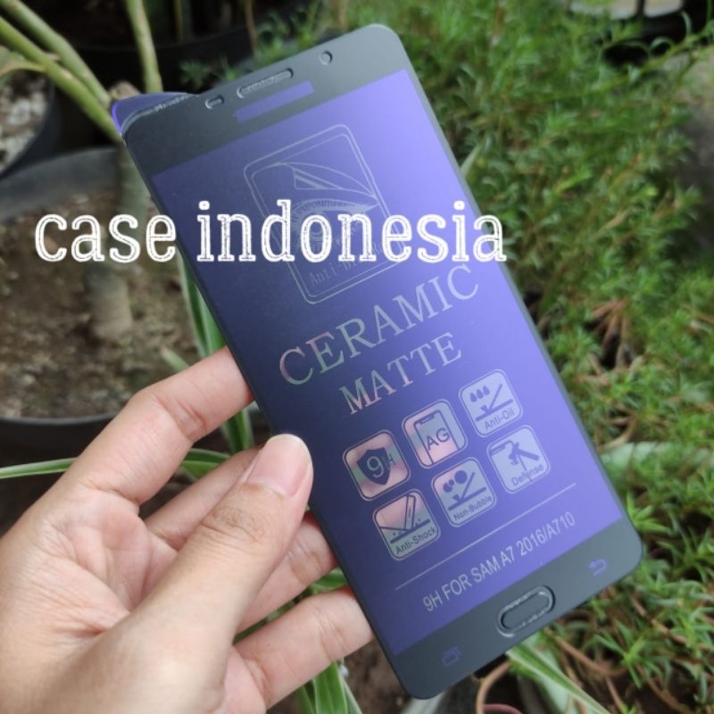 Tempered Glass Screen Protector Ceramic Matte Blue Ray Samsung A510 A5 2016 Samsung A7 2016 A710