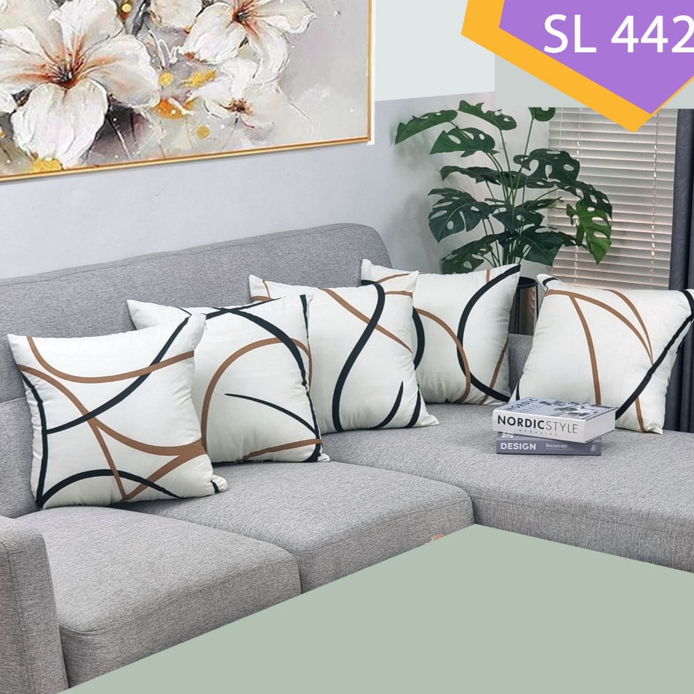 AVACIE - SET SARUNG BANTAL SOFA 45X45 ( 5 SARUNG  )TERLARIS