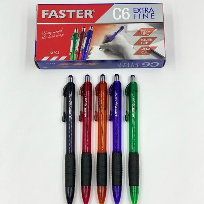 

ijual Murah Ballpint Pulpen Faster 6 7 mm isi 12 ps Pena etek JV7