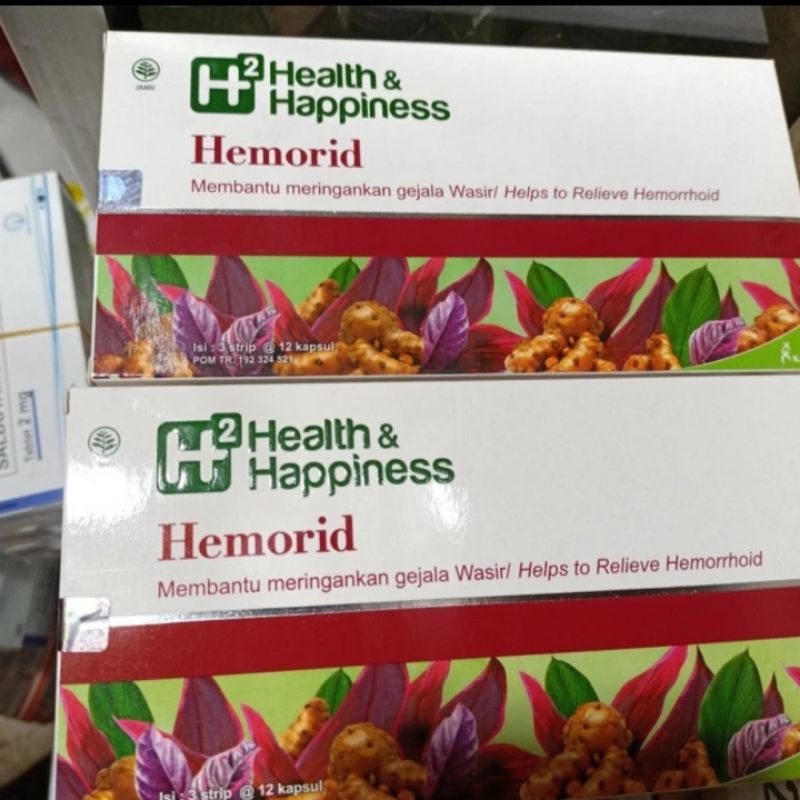 capsul wasir&ambeyen hemorid h2 health happiness 3strip 36kapsul