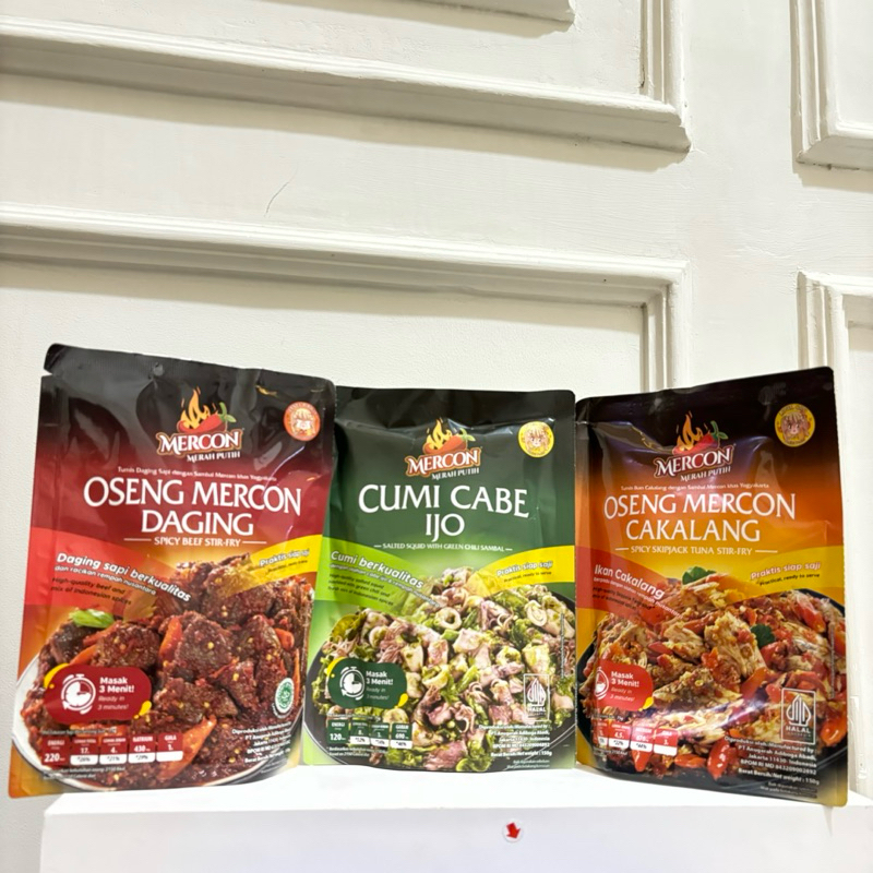 

Oseng mercon merah putih/mercon daging/mercon cakalang/cumi cabe ijo/READY TIDAK PO