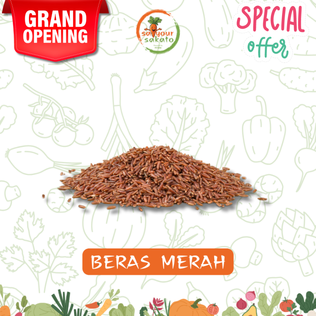 

Beras Merah 1kg Saiyour Sakato