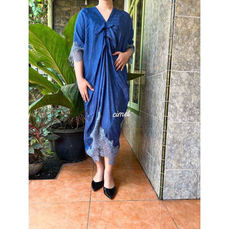Kaftan Lipat Lace Viscose || Kaftan Midi Viscose || Kaftan Raya