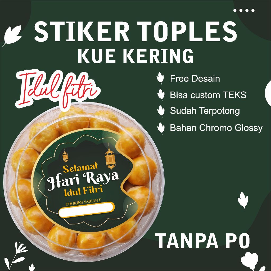 

STIKER TOPLES KUKER LEBARAN / STIKER KUE IDUL FITRI CEPAT TANPA PO