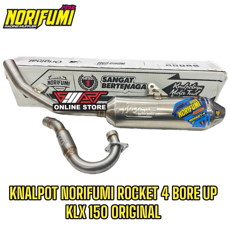 KNALPOT NORIFUMI ROCKET 4 BORE UP KLX 150