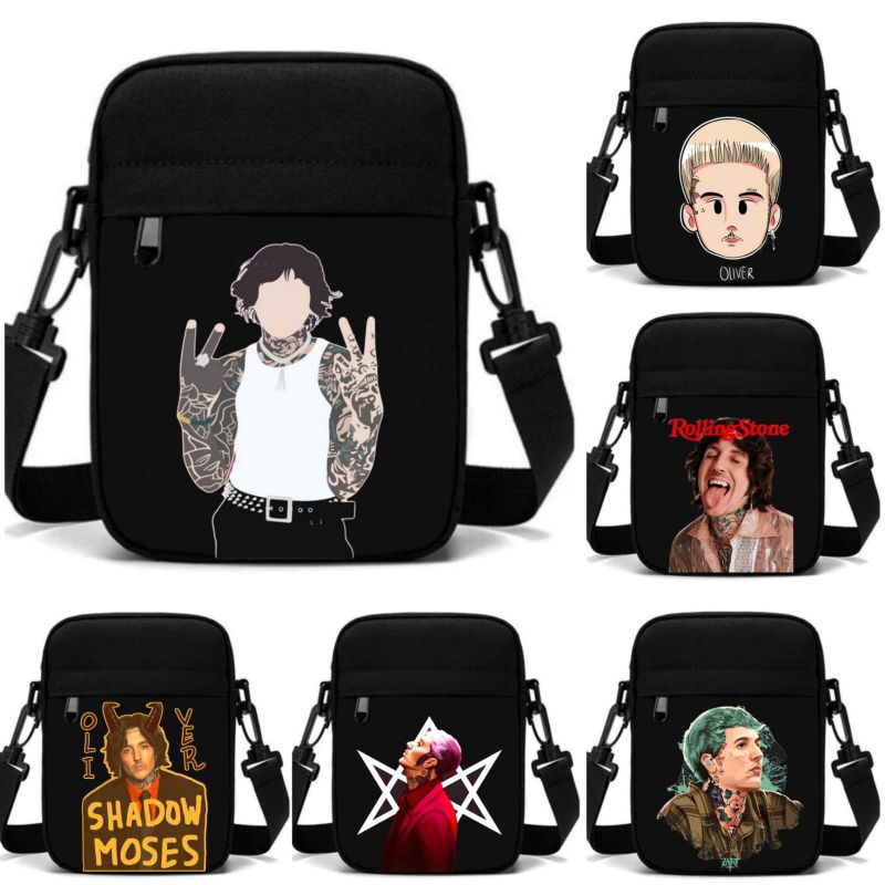 Tas Selempang Hitam Oliver Sykes BMTH Distro Bahan 100% Kanvas Cordura / Tas Selempang Mini Oliver S