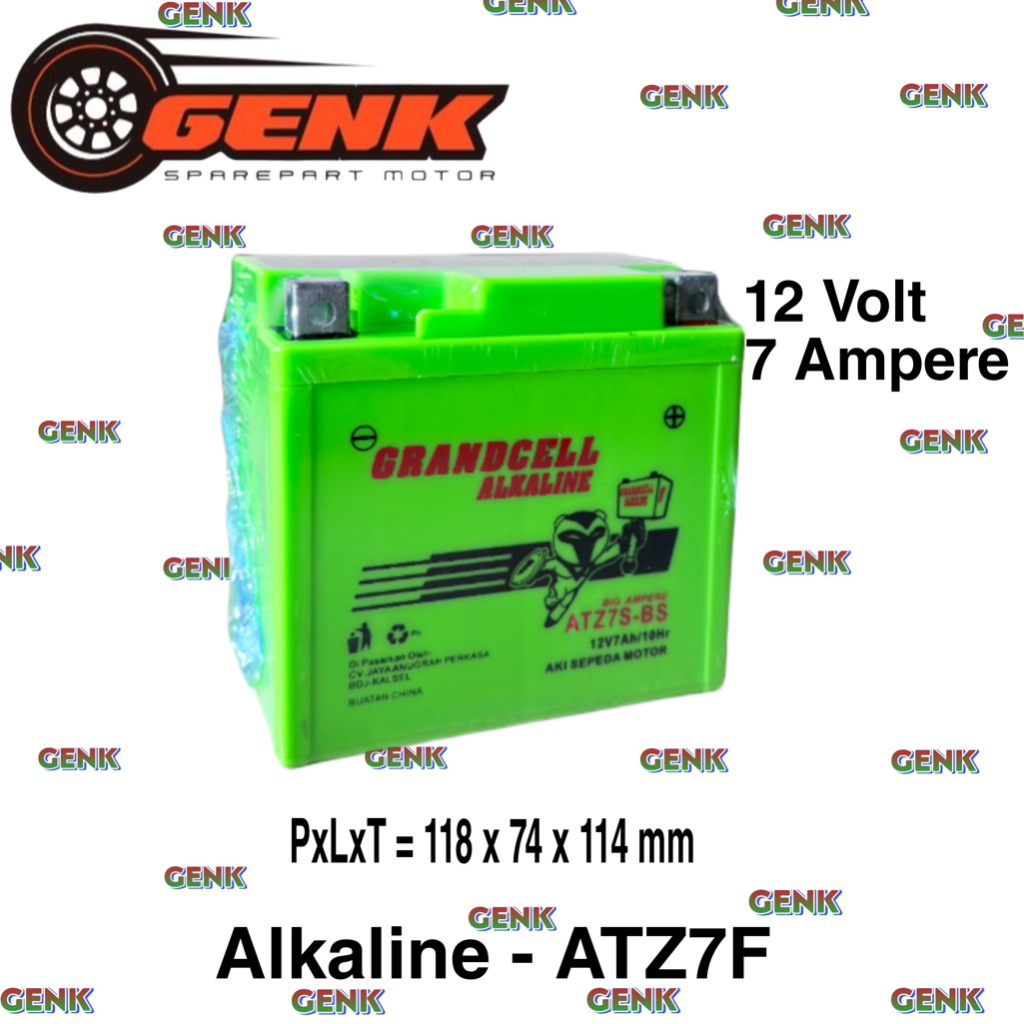 AKI MOTOR ALKALINE - ATZ7F 12 Volt 7 Ampere VARIO BEAT CBR SATRIA FU