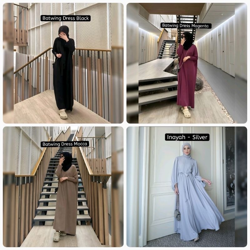 Inayah / Amara Dress Basic / Zayana / Ameena dress / Batwing Dress / Samawa Dress - Gonegani